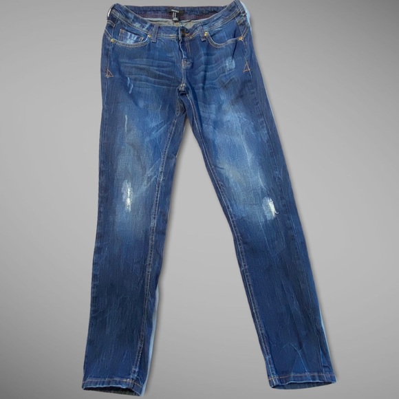 Forever 21 Distressed Low Rise Jeans Sz 30 low rise - Picture 1 of 12